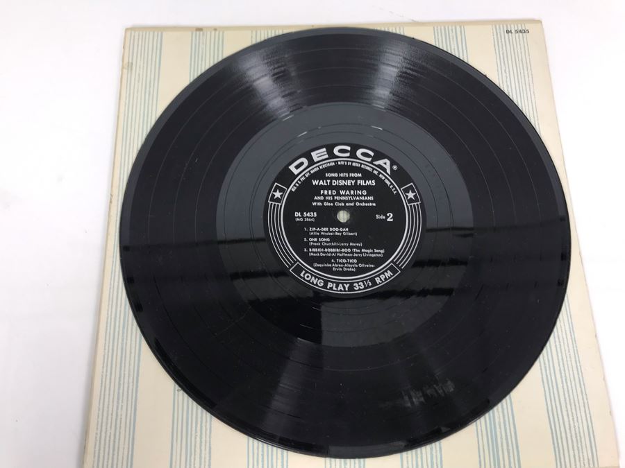 Song Hits From Walt Disney Films By Fred Waring And His Pennsylvanians Decca Records DL 5435 [Photo 4]
