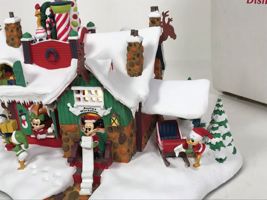 The Danbury Mint Santa's Workshop From The Series Entitled 'Disney Winter Wonderland' With Box [Photo 6]