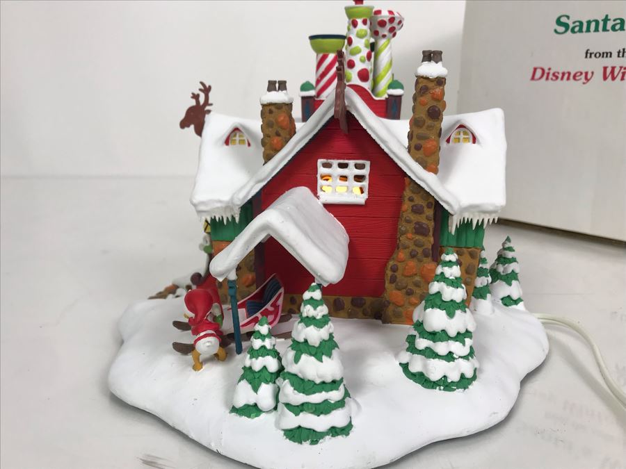 The Danbury Mint Santa's Workshop From The Series Entitled 'Disney Winter Wonderland' With Box [Photo 10]