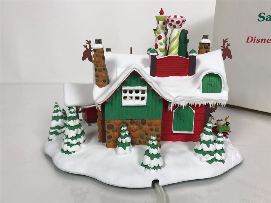 The Danbury Mint Santa's Workshop From The Series Entitled 'Disney Winter Wonderland' With Box [Photo 8]