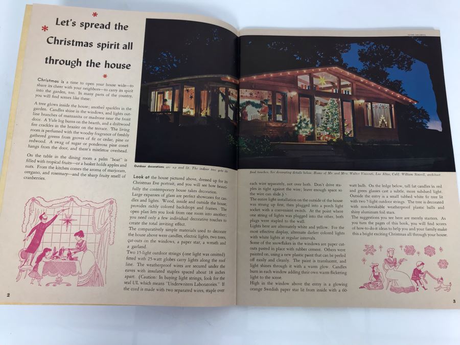 Mid-Century 1957 First Edition Sunset Ideas For Christmas Decorating Book [Photo 4]
