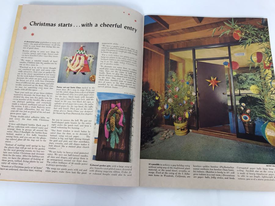 Mid-Century 1957 First Edition Sunset Ideas For Christmas Decorating Book [Photo 5]
