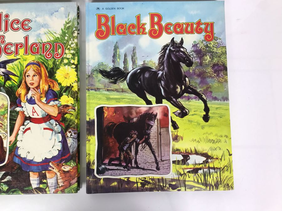Four Vintage Children's Golden Books: Alice In Wonderland, Black Beauty, The Three Musketeers And Treasure Island [Photo 3]
