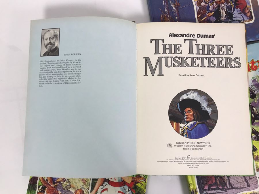 Four Vintage Children's Golden Books: Alice In Wonderland, Black Beauty, The Three Musketeers And Treasure Island [Photo 14]