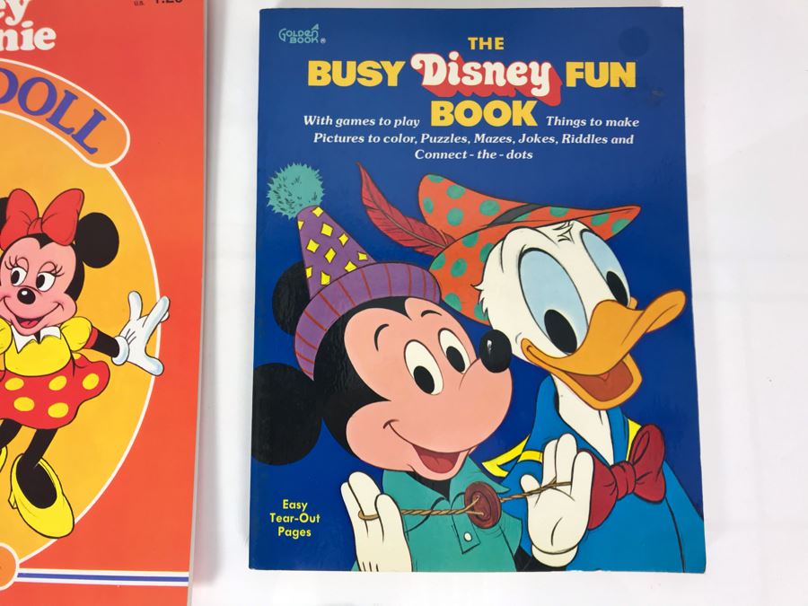 Various Disney Coloring Books, Fun Books, Paper Dolls New Old Stock [Photo 4]