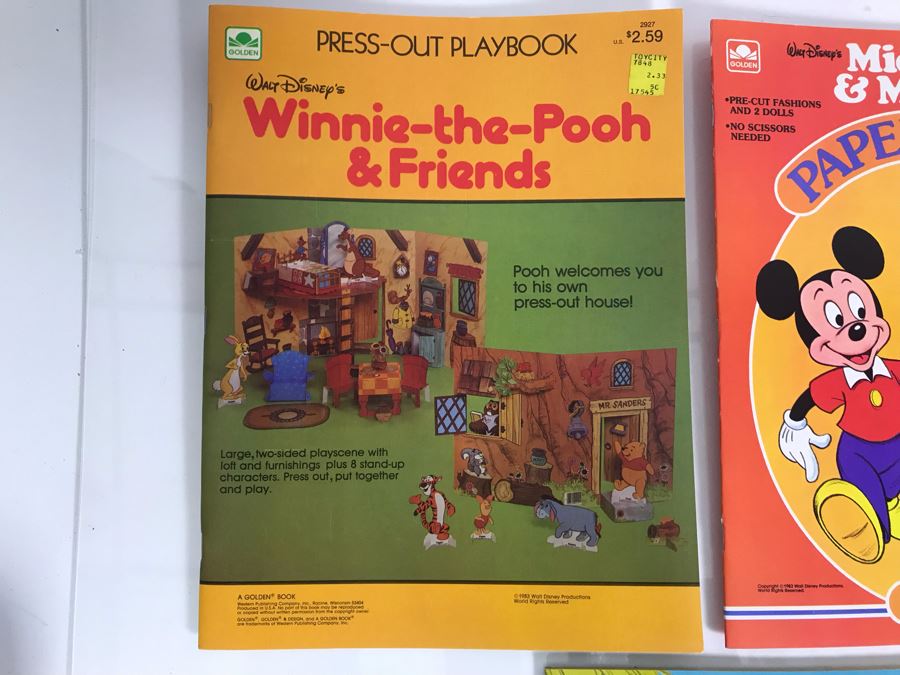 Various Disney Coloring Books, Fun Books, Paper Dolls New Old Stock [Photo 2]