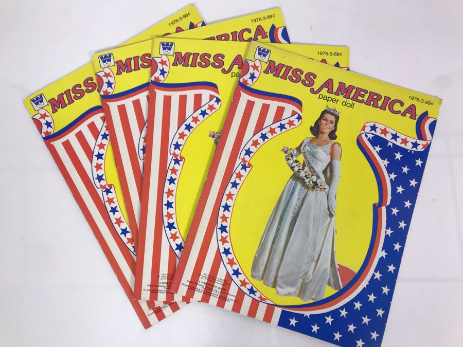 Four Vintage 1976 Miss America Paper Dolls New Old Stock [Photo 1]