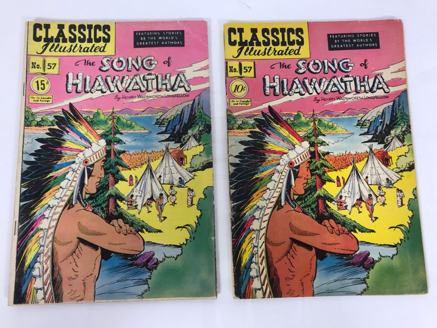 Classics Illustrated #57 - The Song Of Hiawatha (Pair Of Comic Books) [Photo 1]