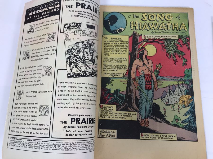 Classics Illustrated #57 - The Song Of Hiawatha (Pair Of Comic Books) [Photo 3]