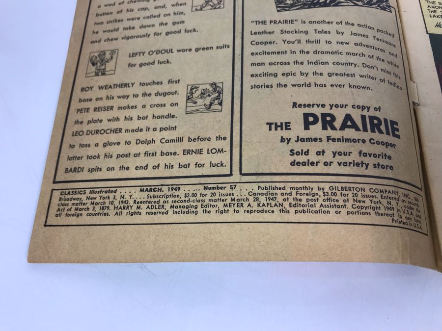 Classics Illustrated #58 - The Prairie [Photo 6]
