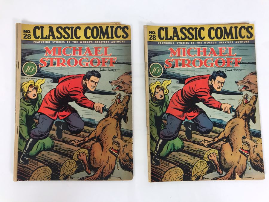 Classic Comics #28 - Michael Strogoff (Pair Of Comic Books)