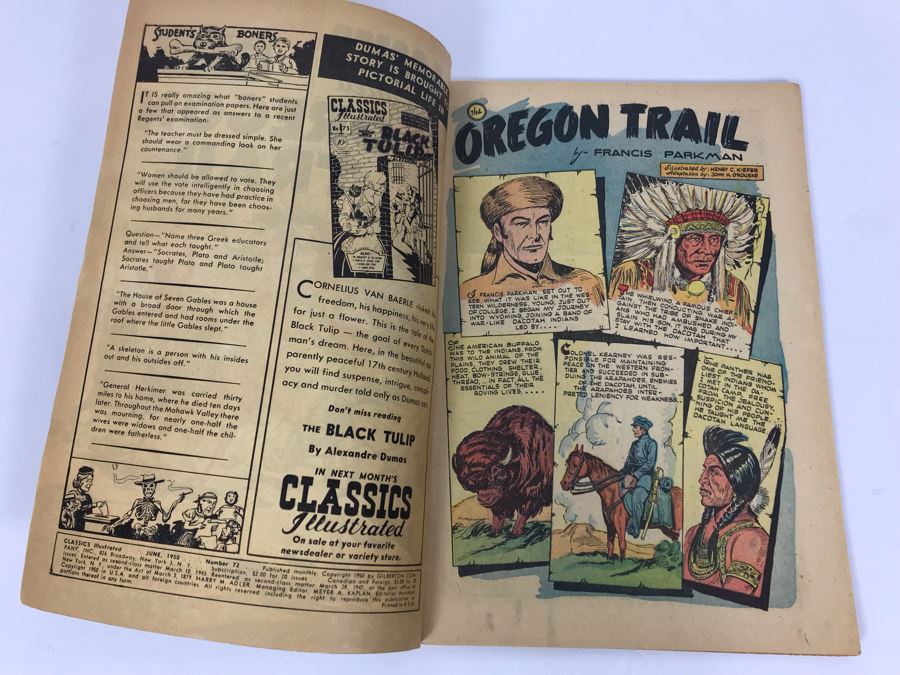Classics Illustrated #72 - The Oregon Trail [Photo 3]