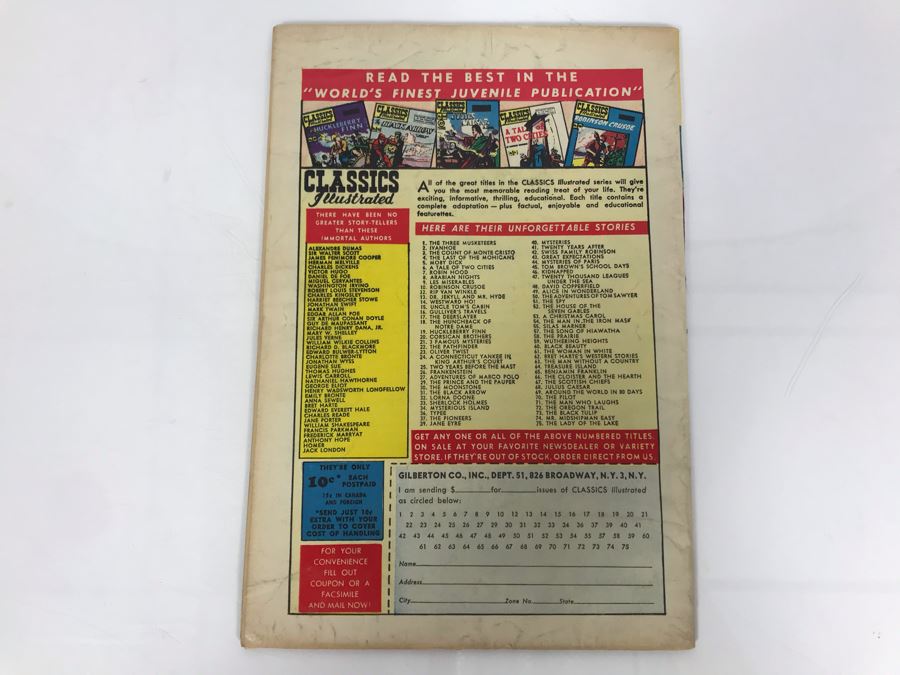 Classics Illustrated #75 - The Lady Of The Lake [Photo 2]