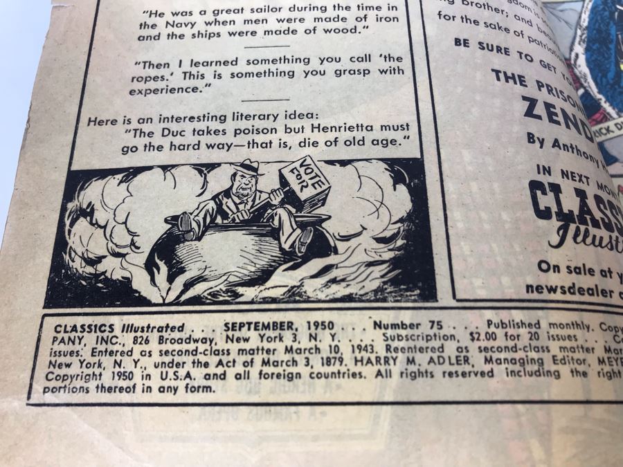 Classics Illustrated #75 - The Lady Of The Lake [Photo 4]