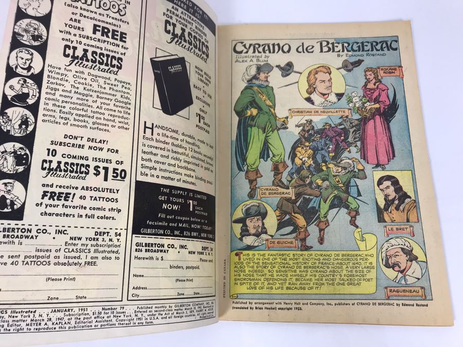 Classics Illustrated #79 - Cyrano De Bergerac [Photo 3]