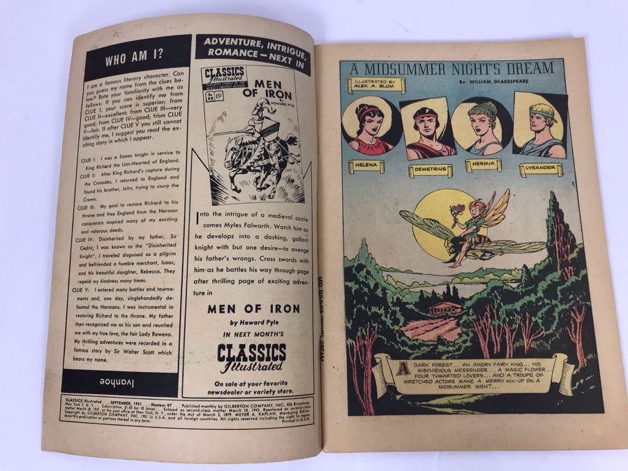 Classics Illustrated #87 - A Midsummer Night's Dream [Photo 3]