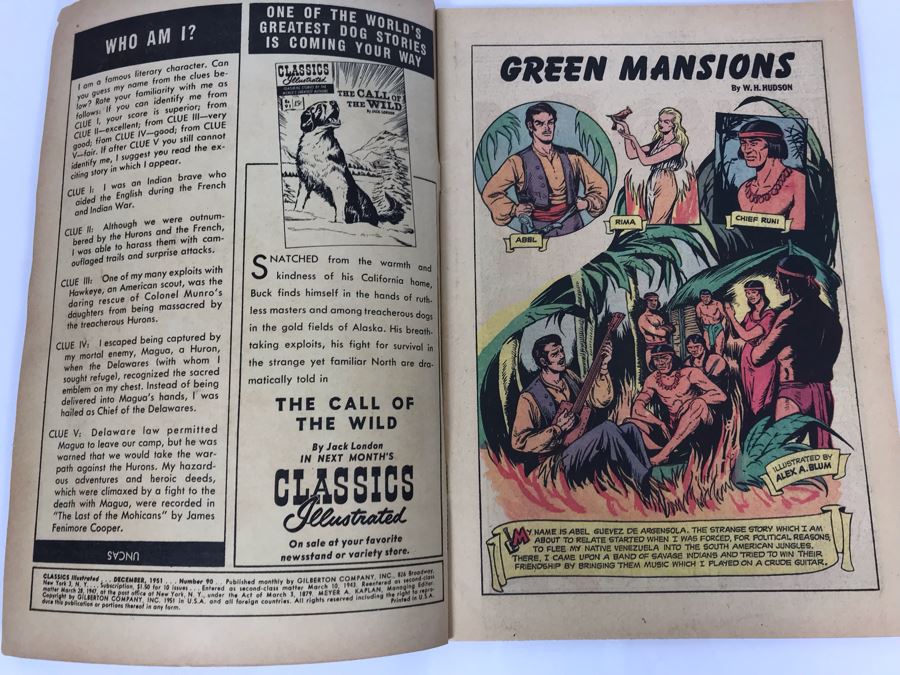 Classics Illustrated #90 - Green Mansions [Photo 3]