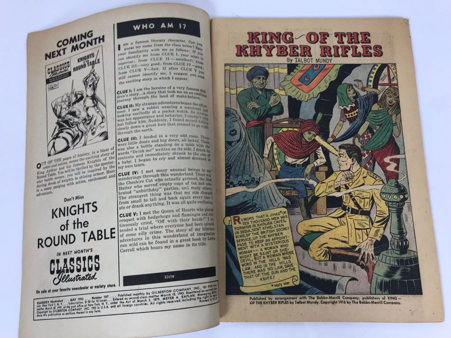 Classics Illustrated #107 - King - Of The Khyber Rifles [Photo 3]