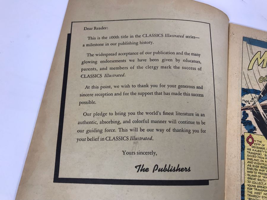 Classics Illustrated #100 - Mutiny On The Bounty [Photo 5]