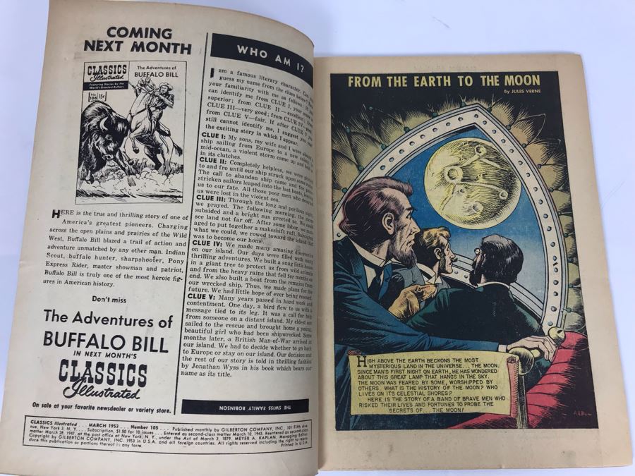 Classics Illustrated #105 - From The Earth To The Moon [Photo 3]