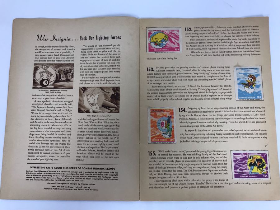 War Insignia Stamp Album Vol. 4 Complete 50 Stamps Original 'Postamp' Series [Photo 3]