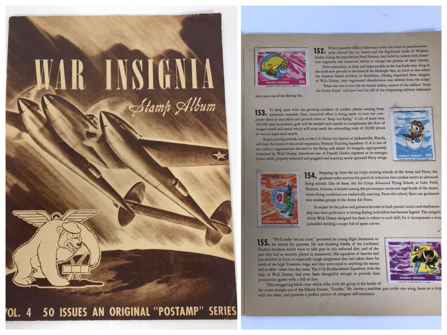 War Insignia Stamp Album Vol. 4 Complete 50 Stamps Original 'Postamp' Series