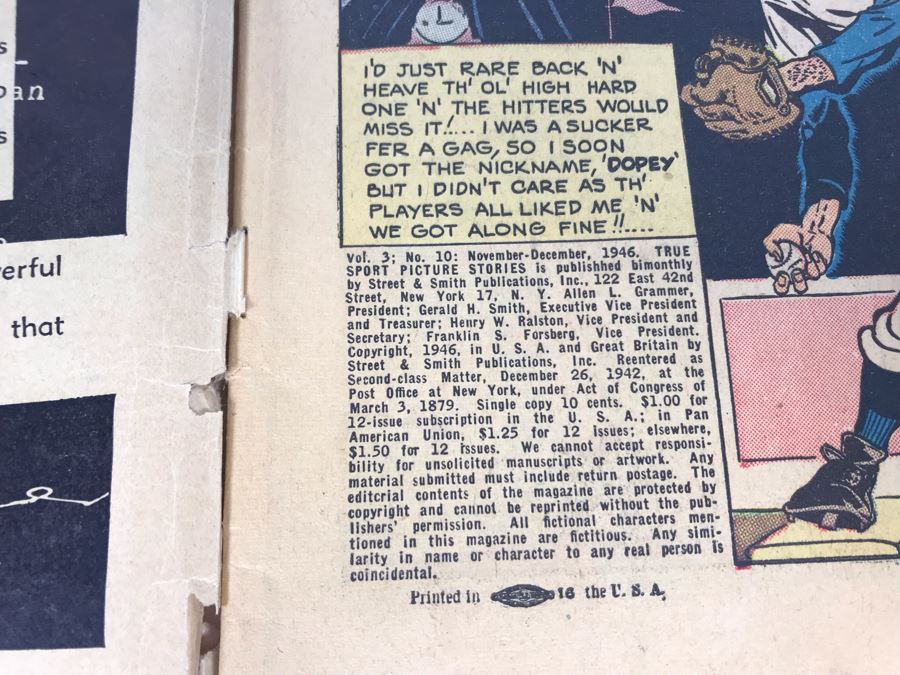 True Sport Picture Stories Vol. 3 #10 Murder At The World Series [Photo 6]