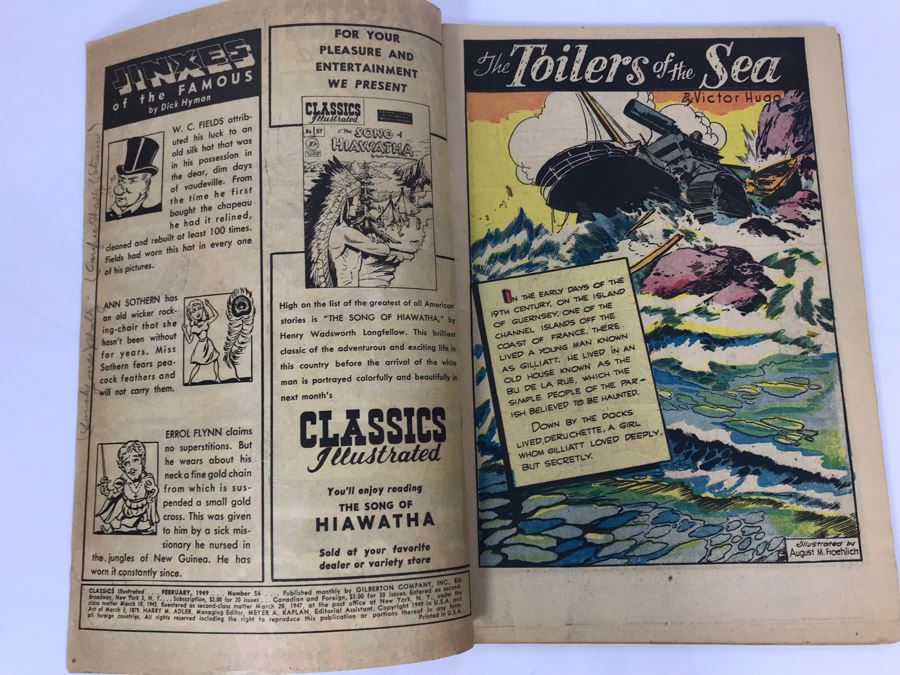 Classics Illustrated #56 - The Toilers Of The Sea [Photo 3]