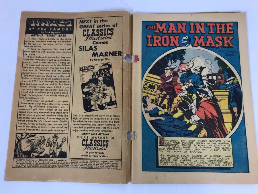 Classics Illustrated #54 - The Man In The Iron Mask [Photo 3]