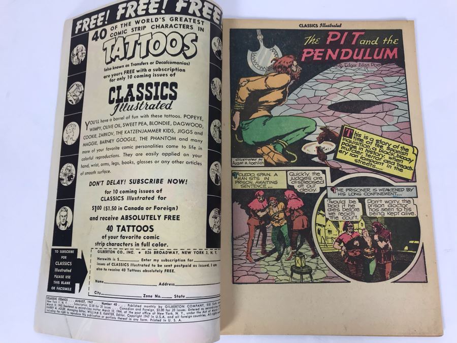 Classics Illustrated #40 - Mysteries By Edgar Allan Poe [Photo 3]