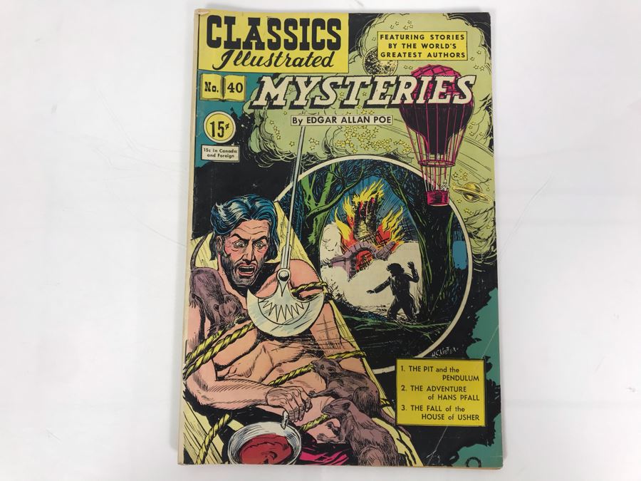 Classics Illustrated #40 - Mysteries By Edgar Allan Poe [Photo 1]