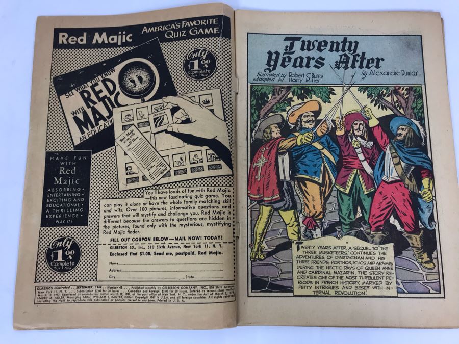 Classics Illustrated #41 - Twenty Years After [Photo 3]