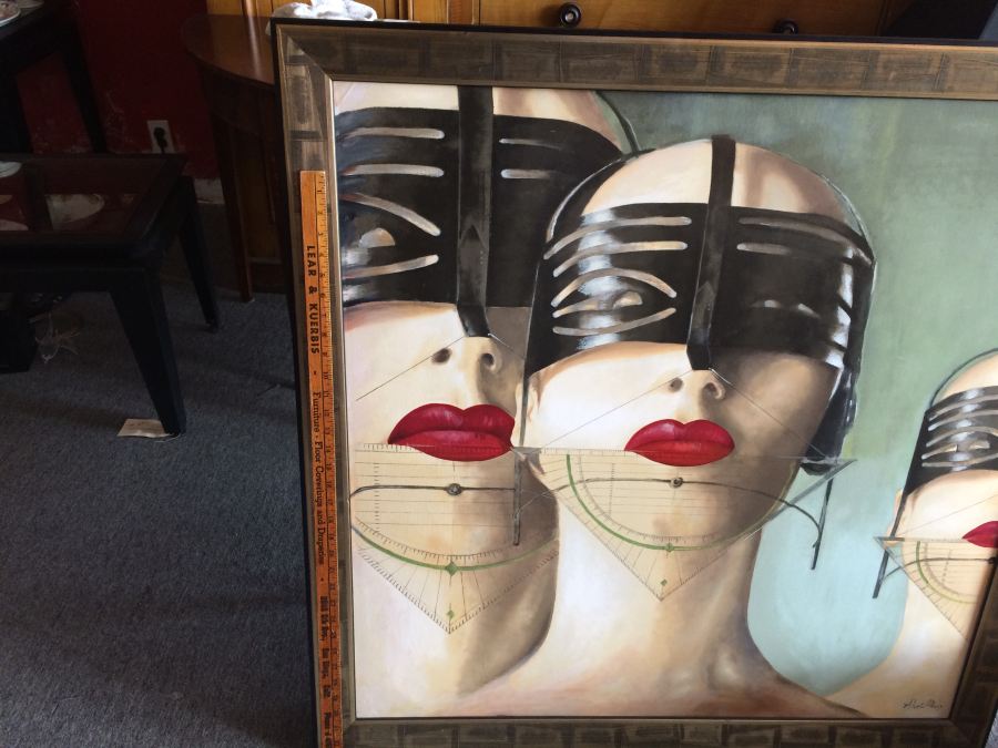 'IS BEAUTY BONDAGE?' - Hand Painted Over a Serigraph by Artist Alexi Allens and Signed - Original Sold for over $40,000 [Photo 9]