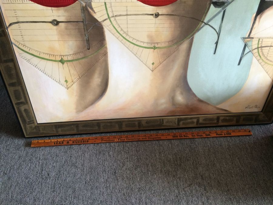 'IS BEAUTY BONDAGE?' - Hand Painted Over a Serigraph by Artist Alexi Allens and Signed - Original Sold for over $40,000 [Photo 10]