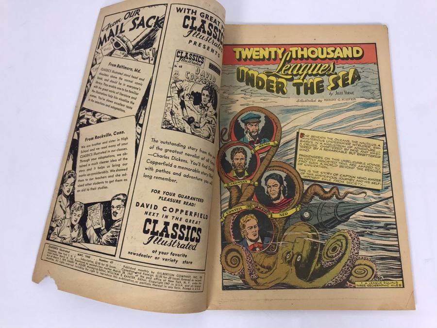 Classics Illustrated #47 - Twenty Thousand Leagues Under The Sea [Photo 3]