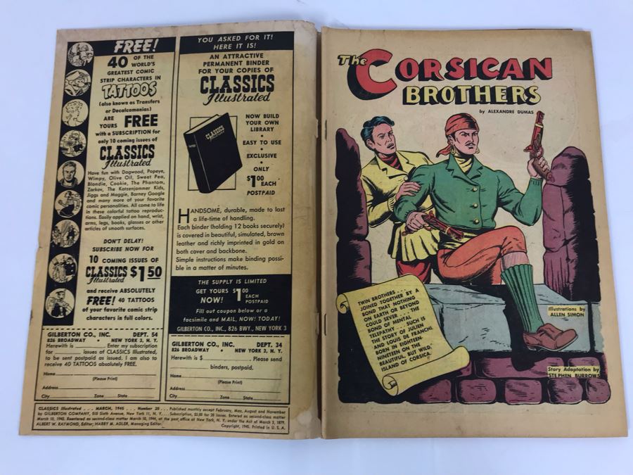 Classics Illustrated #20 - The Corsican Brothers [Photo 3]