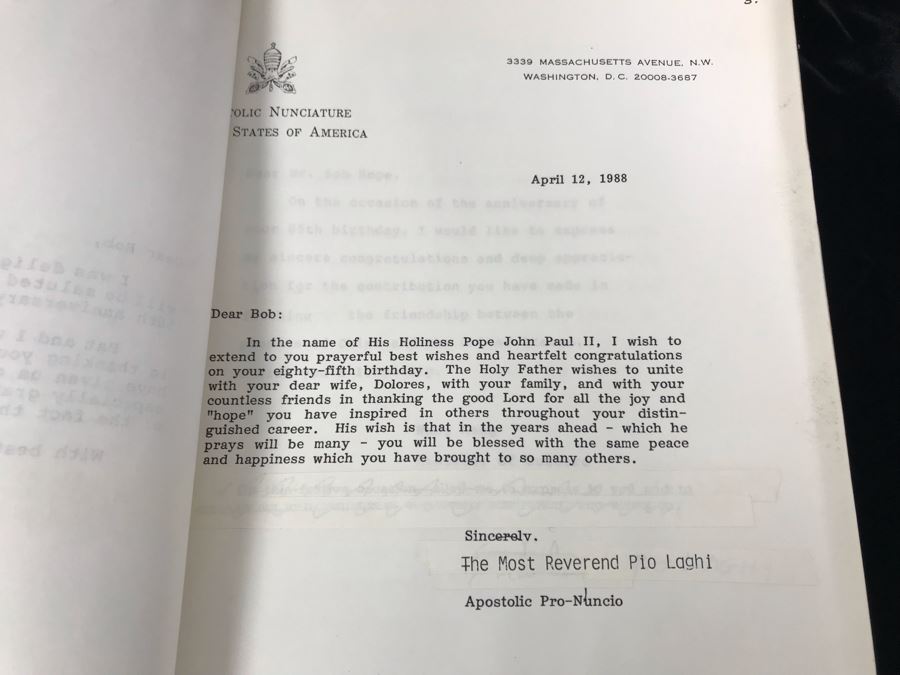 1988 Final Draft Original Script To NBC Show: 'Happy Birthday Bob! 50 Stars Salute Your 50 Years With NBC!' May 1 & 2, 1988 NBC Burbank - Bob Hope [Photo 7]