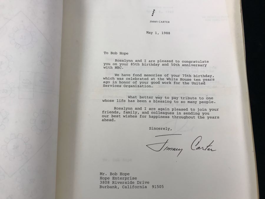 1988 Final Draft Original Script To NBC Show: 'Happy Birthday Bob! 50 Stars Salute Your 50 Years With NBC!' May 1 & 2, 1988 NBC Burbank - Bob Hope [Photo 5]