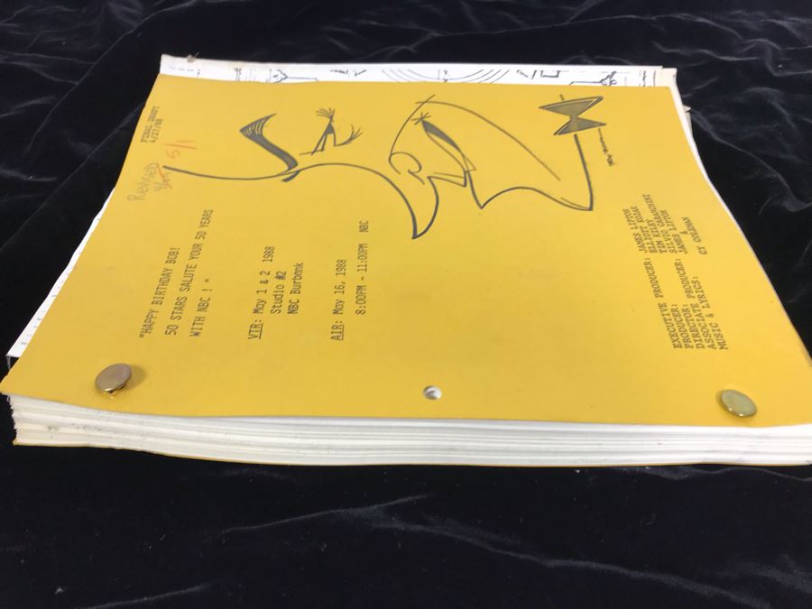 1988 Final Draft Original Script To NBC Show: 'Happy Birthday Bob! 50 Stars Salute Your 50 Years With NBC!' May 1 & 2, 1988 NBC Burbank - Bob Hope [Photo 10]