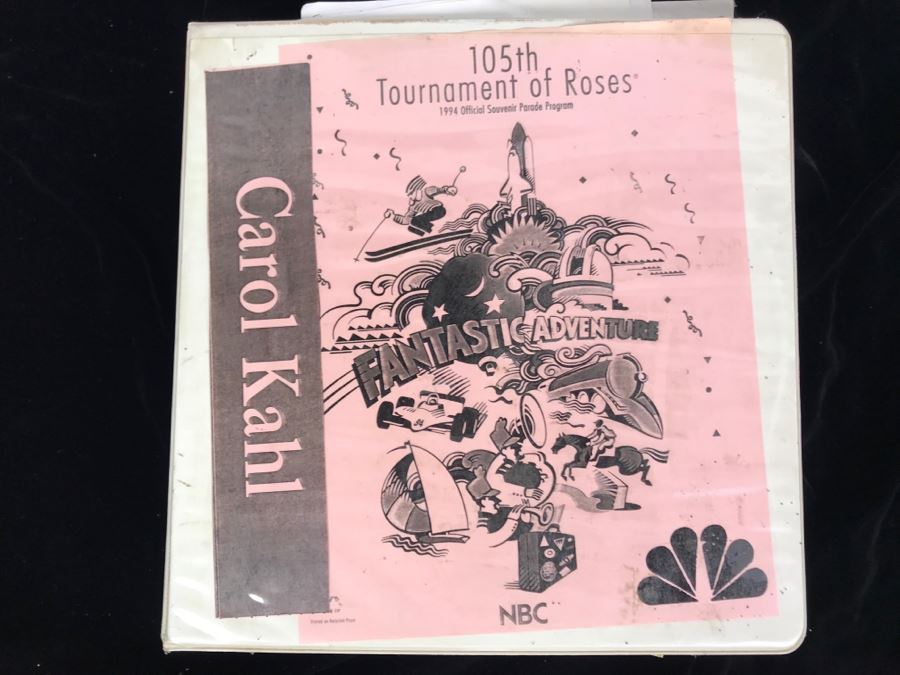 1994 NBC 105th Tournament Of Roses Parade Binder With Script, Planning And Information Folder With Personalized Notes And Official Souvenir Parade Program - See Photos For Small Sample [Photo 2]
