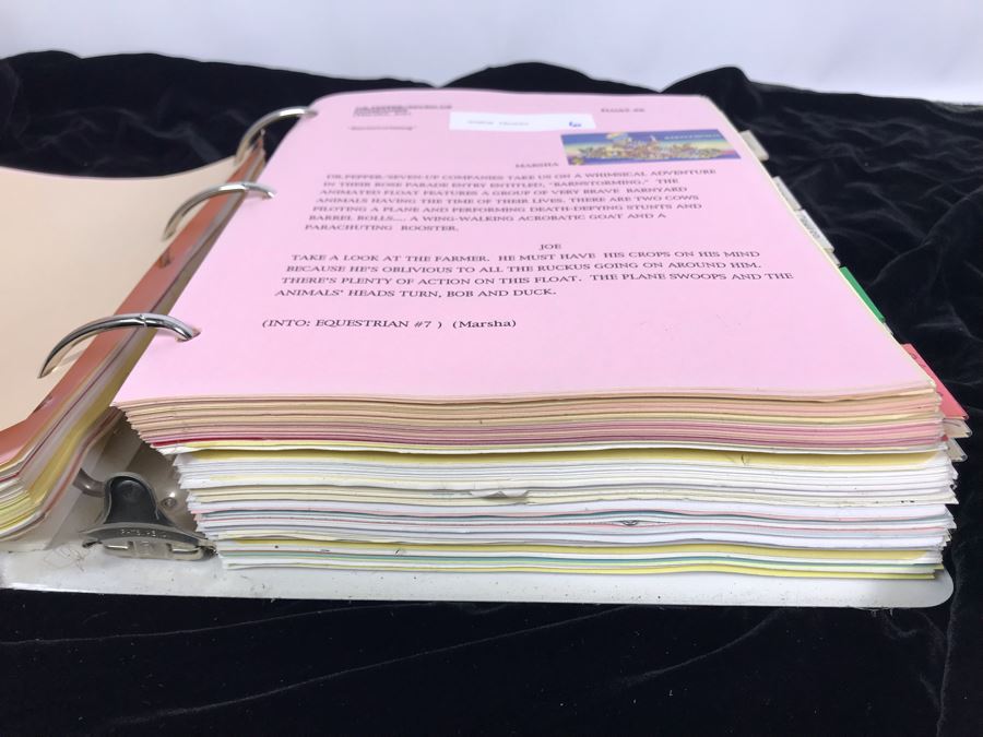 1994 NBC 105th Tournament Of Roses Parade Binder With Script, Planning And Information Folder With Personalized Notes And Official Souvenir Parade Program - See Photos For Small Sample [Photo 10]