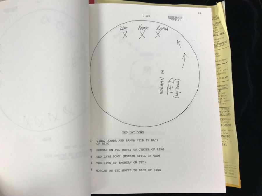 1990 'Circus Of The Stars XV' Binder With Script, Planning And Information Folder With Personalized Notes - See Photos For Small Sample [Photo 8]