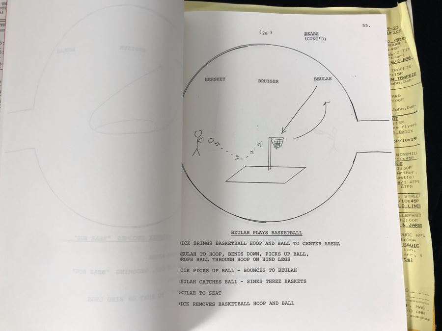 1990 'Circus Of The Stars XV' Binder With Script, Planning And Information Folder With Personalized Notes - See Photos For Small Sample [Photo 7]