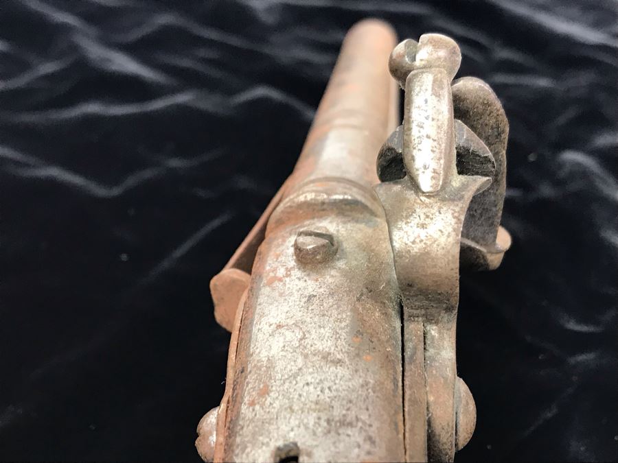 Antique Metal Flintlock Pistol Marked C:10 N:16 - 13'L [Photo 11]