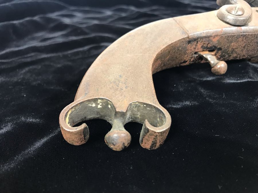 Antique Metal Flintlock Pistol Marked C:10 N:16 - 13'L [Photo 7]
