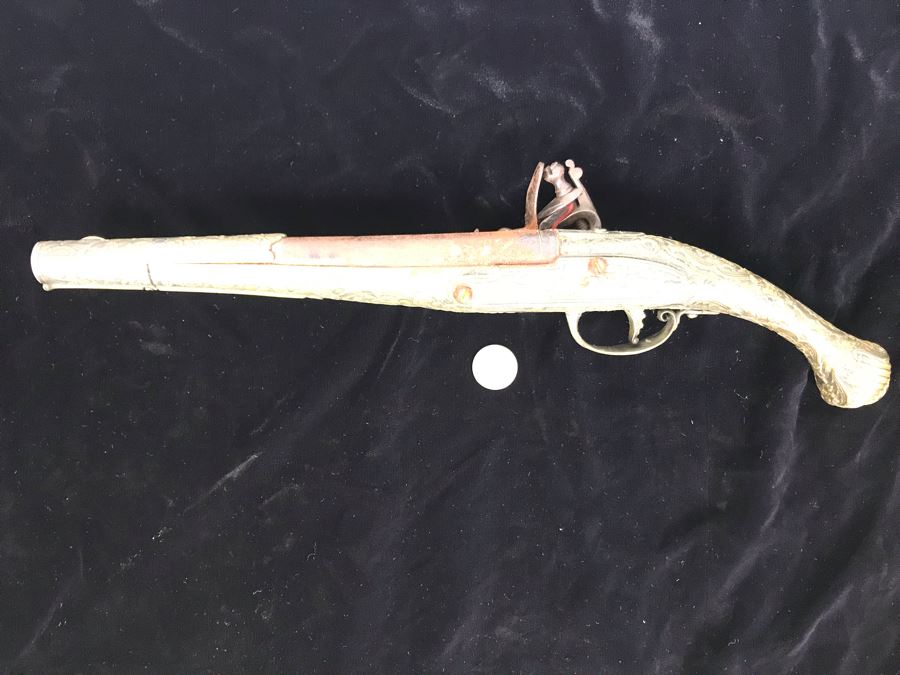 Antique 1857 All Metal Flintlock Pistol 16.5'L [Photo 16]