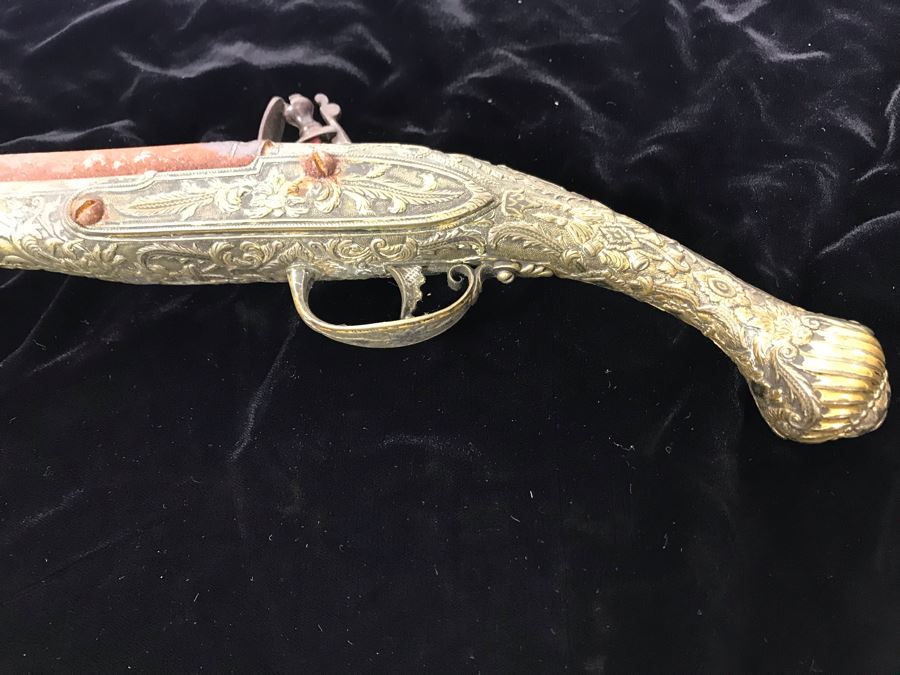 Antique 1857 All Metal Flintlock Pistol 16.5'L [Photo 13]
