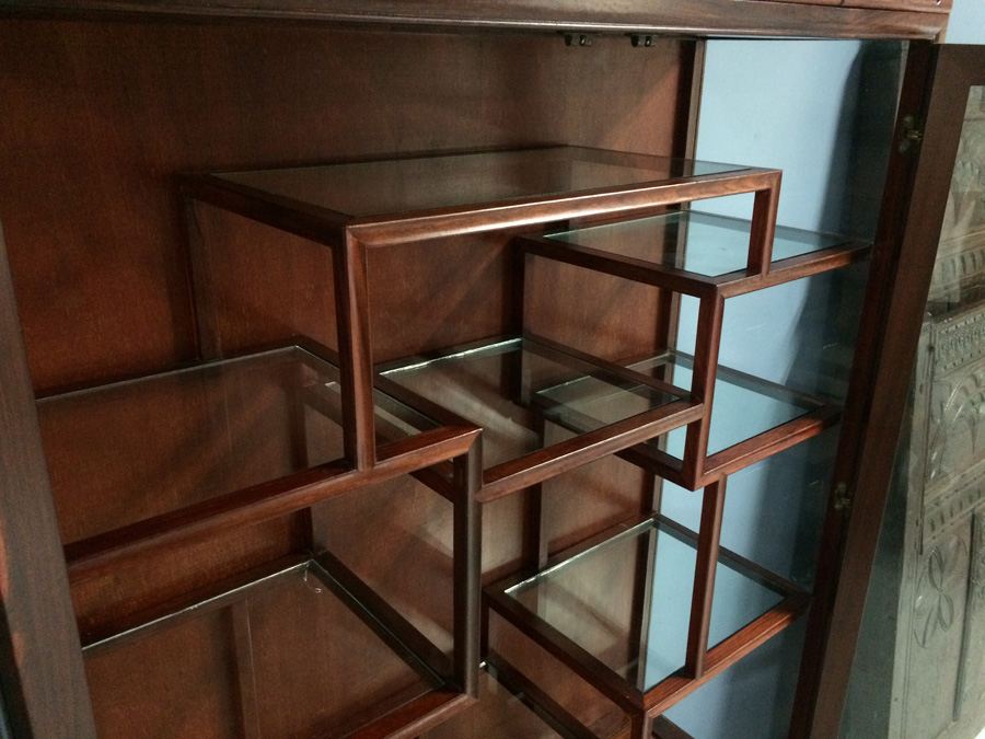 Vintage Chinese Rosewood Etagere Cabinet [Photo 9]