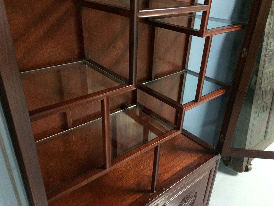 Vintage Chinese Rosewood Etagere Cabinet [Photo 10]