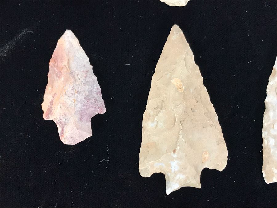 Collection Of (15) Authentic Native American Indian Hand Carved Stone Arrowheads [Photo 6]